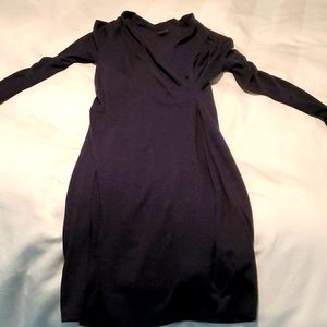 Ann Taylor Fitted v-neck long sleeve dress